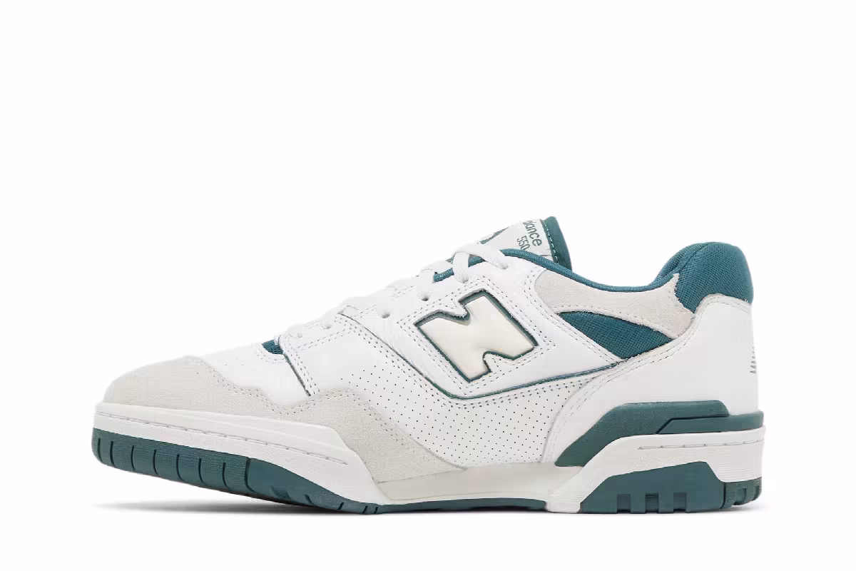 New Balance 550 White Vintage Teal, view 4