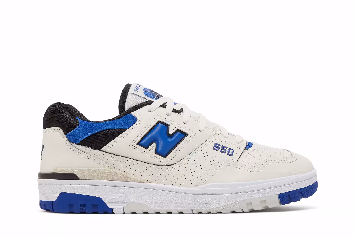 New Balance 550 Sea Salt Team Royal, view 2