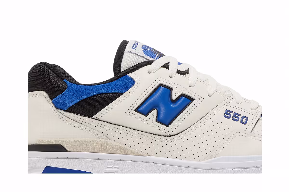 New Balance 550 Sea Salt Team Royal, view 3