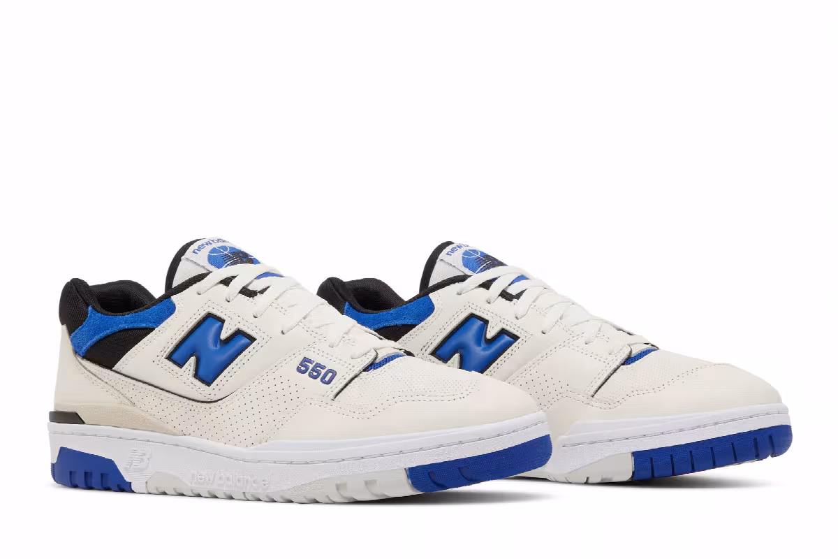 New Balance 550 Sea Salt Team Royal, view 9