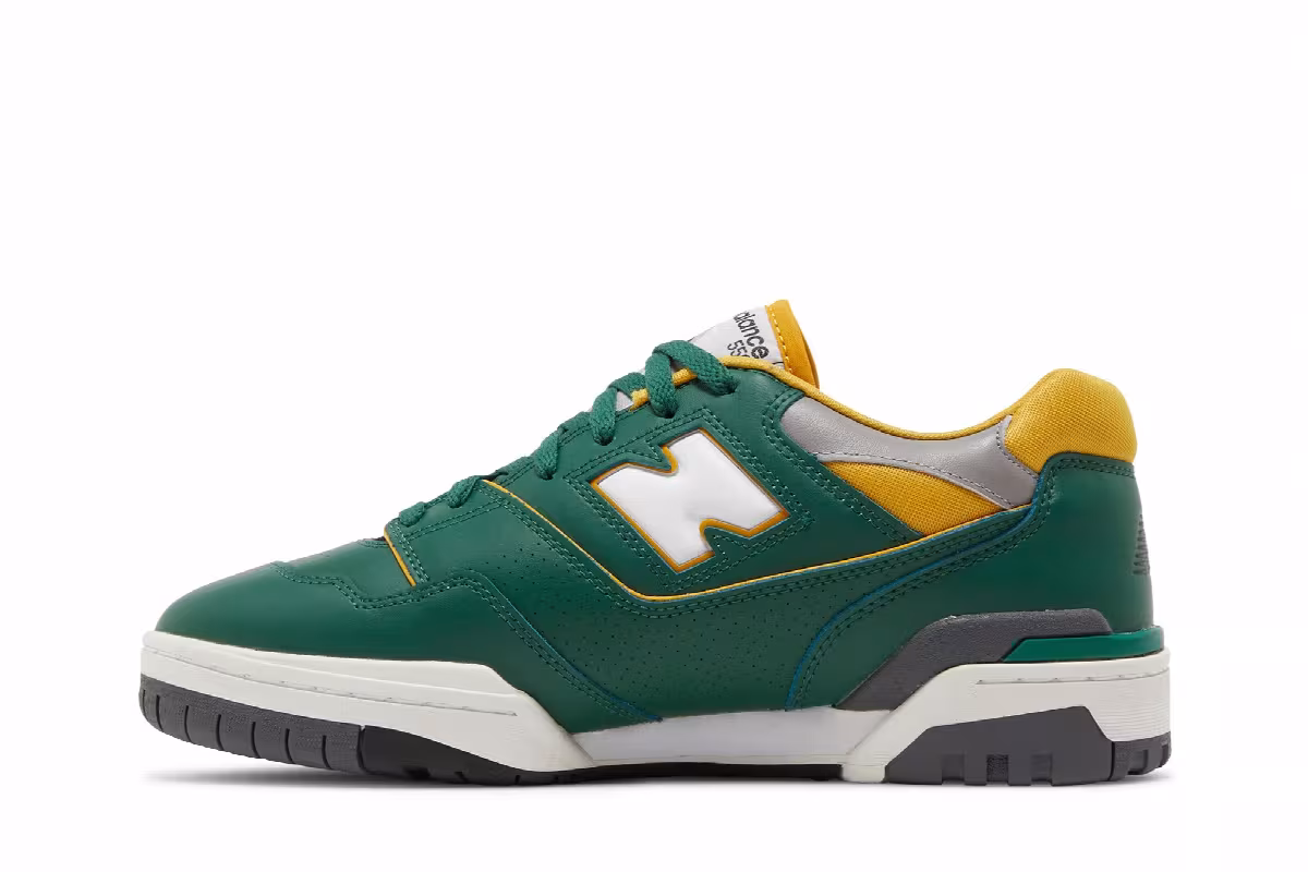 New Balance 550 Dark Green Gold, view 4