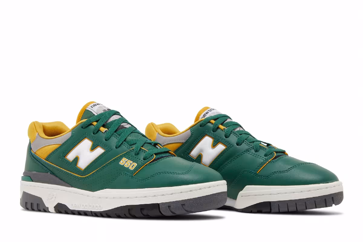 New Balance 550 Dark Green Gold, view 9