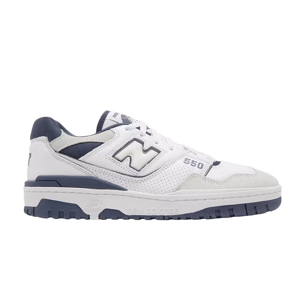 New Balance 550 2E Wide White Vintage Indigo