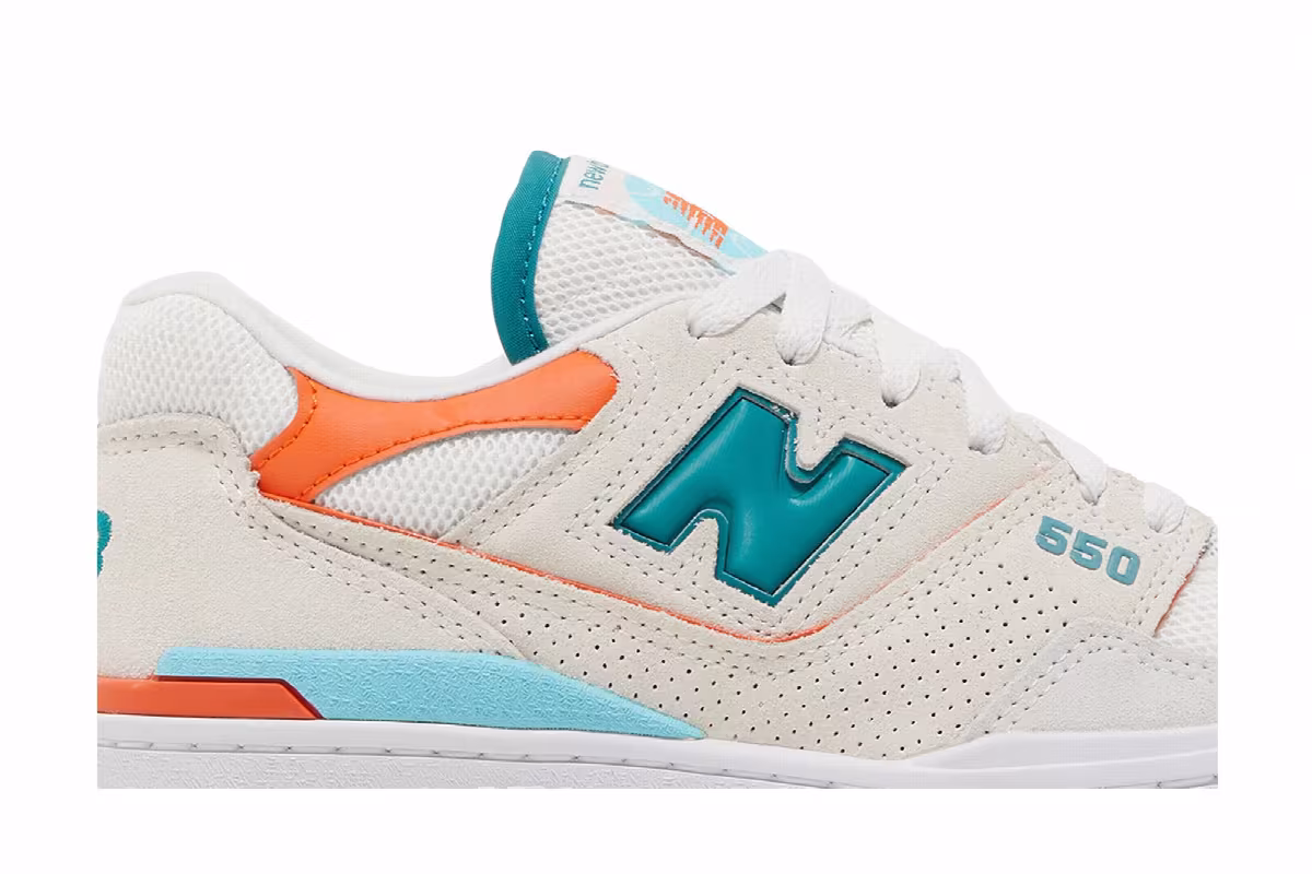 New Balance Women's 550 Sea Salt Verdigris, view 3