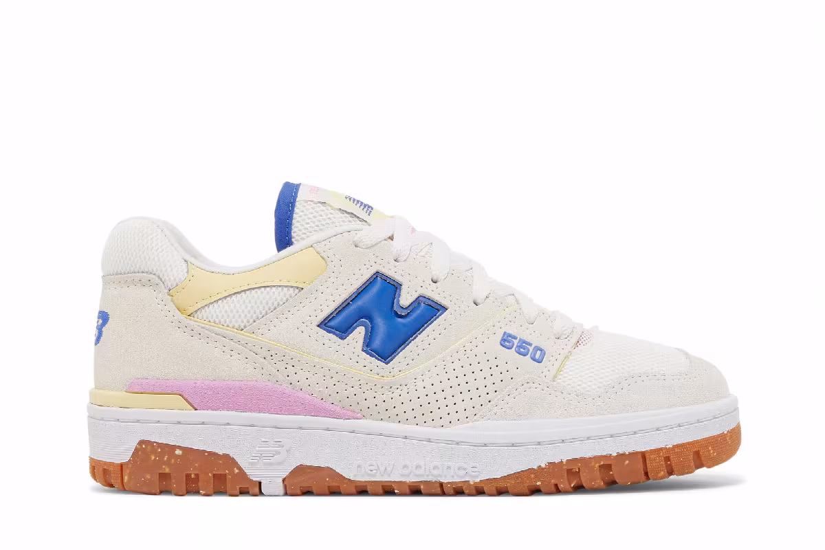 New Balance Women's 550 Sea Salt Marine Blue, view 2
