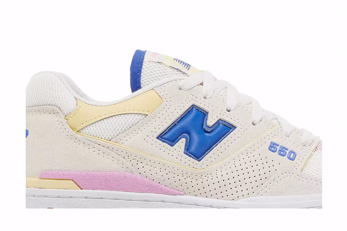 New Balance Women's 550 Sea Salt Marine Blue, view 3