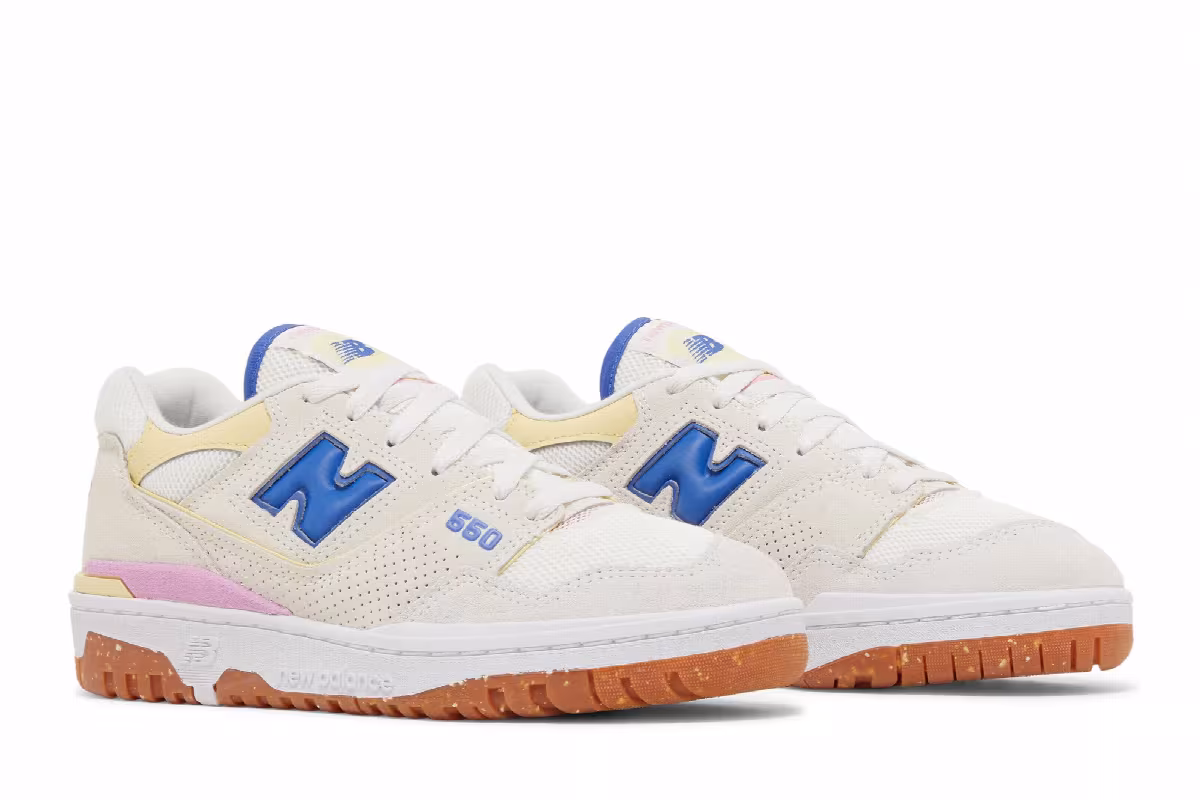 New Balance Women's 550 Sea Salt Marine Blue, view 9