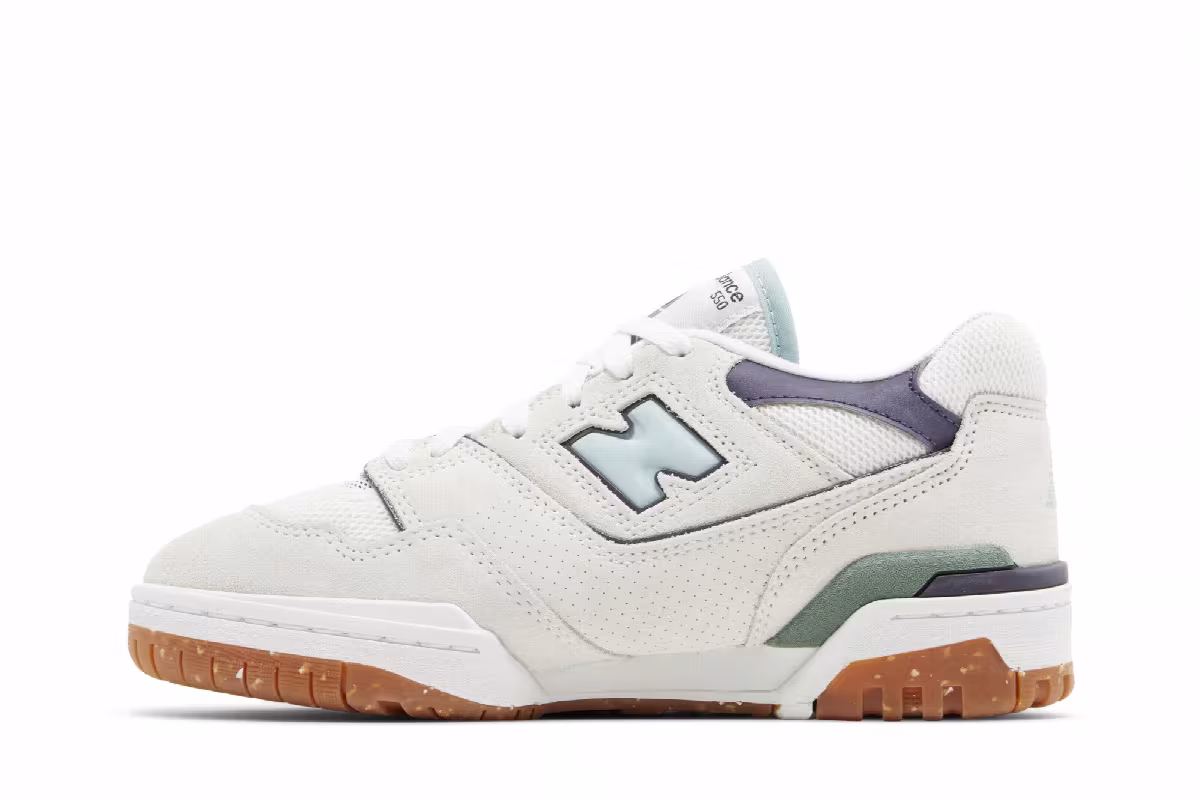 New Balance Women's 550 Sea Salt Winter Fog, view 4