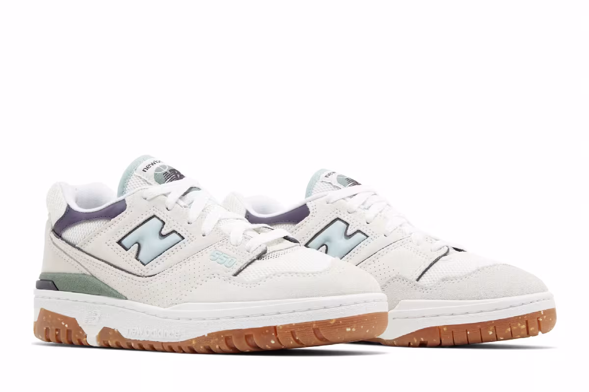 New Balance Women's 550 Sea Salt Winter Fog, view 9