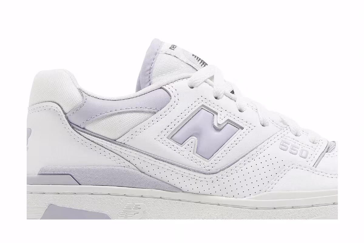 New Balance Women's 550 White Lilac, view 3
