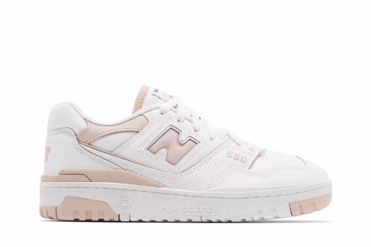 New Balance Women's 550 White Pink Sand, view 2