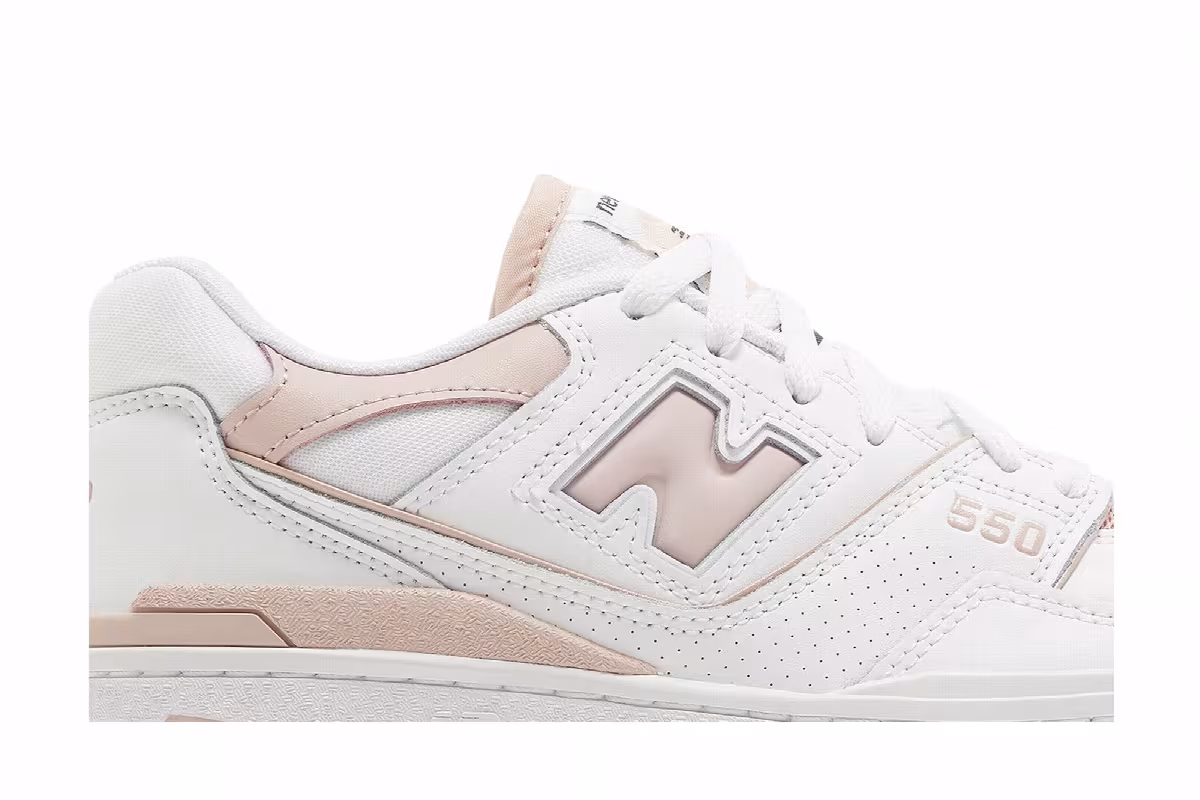 New Balance Women's 550 White Pink Sand, view 3
