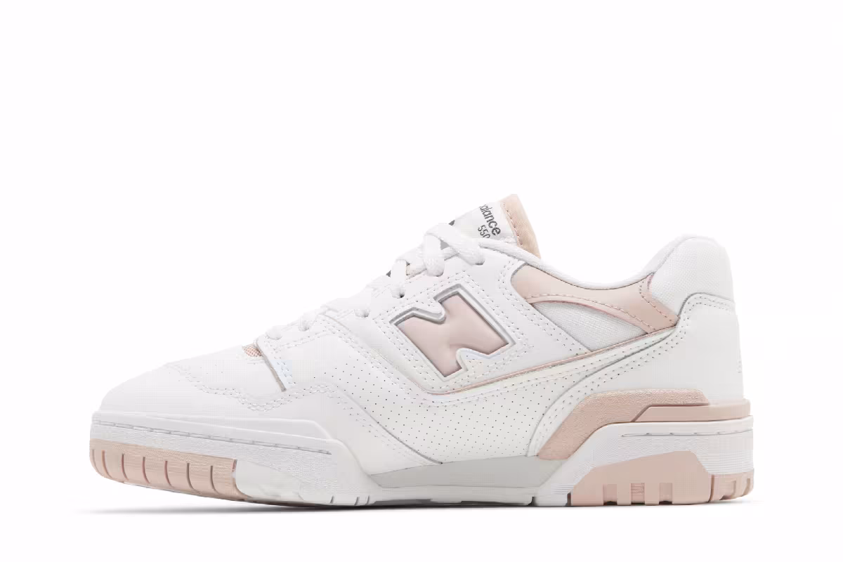 New Balance Women's 550 White Pink Sand, view 4