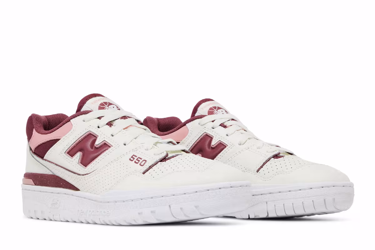 New Balance Women's 550 Washed Burgundy, view 9