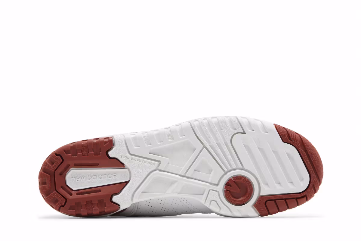 New Balance Women's 550 White Brick Red, view 5