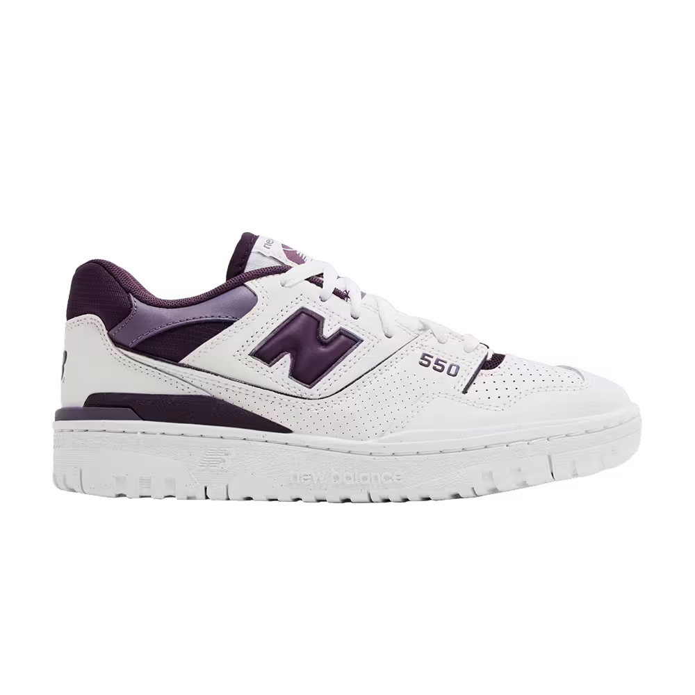 New Balance Women's 550 White Midnight Violet
