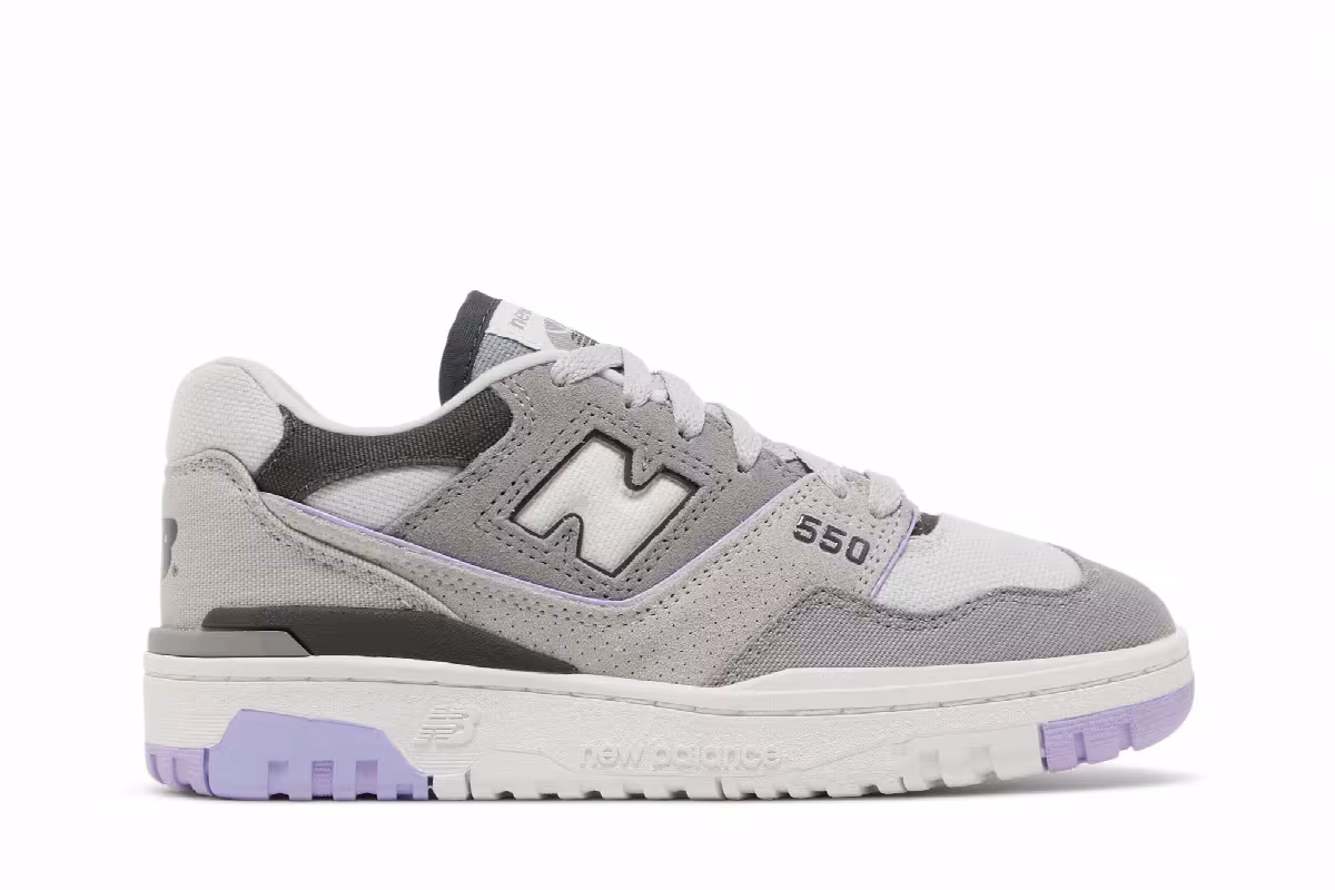 New Balance Women's 550 Shadow Grey Lilac, view 2