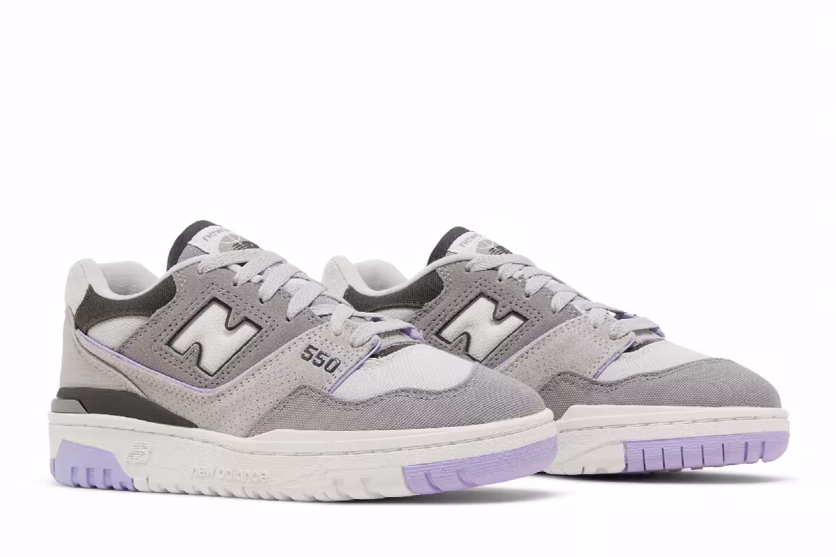 New Balance Women's 550 Shadow Grey Lilac, view 9