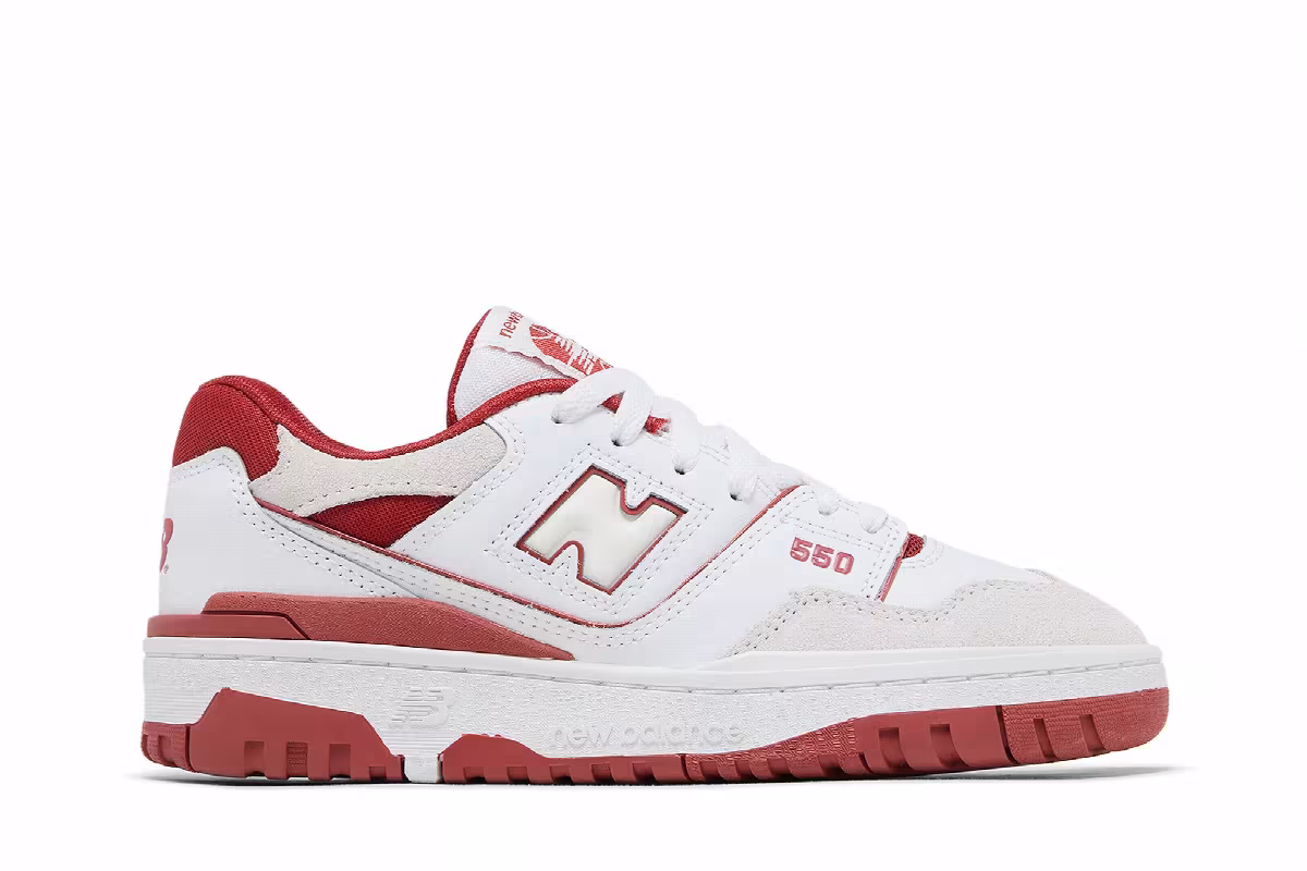 New Balance 550 Big Kid White Astro Dust, view 2