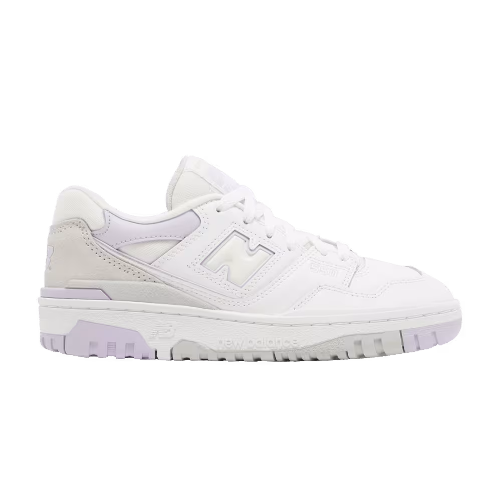 New Balance 550 Big Kid White Thistle