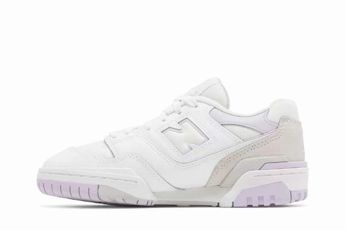 New Balance 550 Big Kid White Thistle, view 4