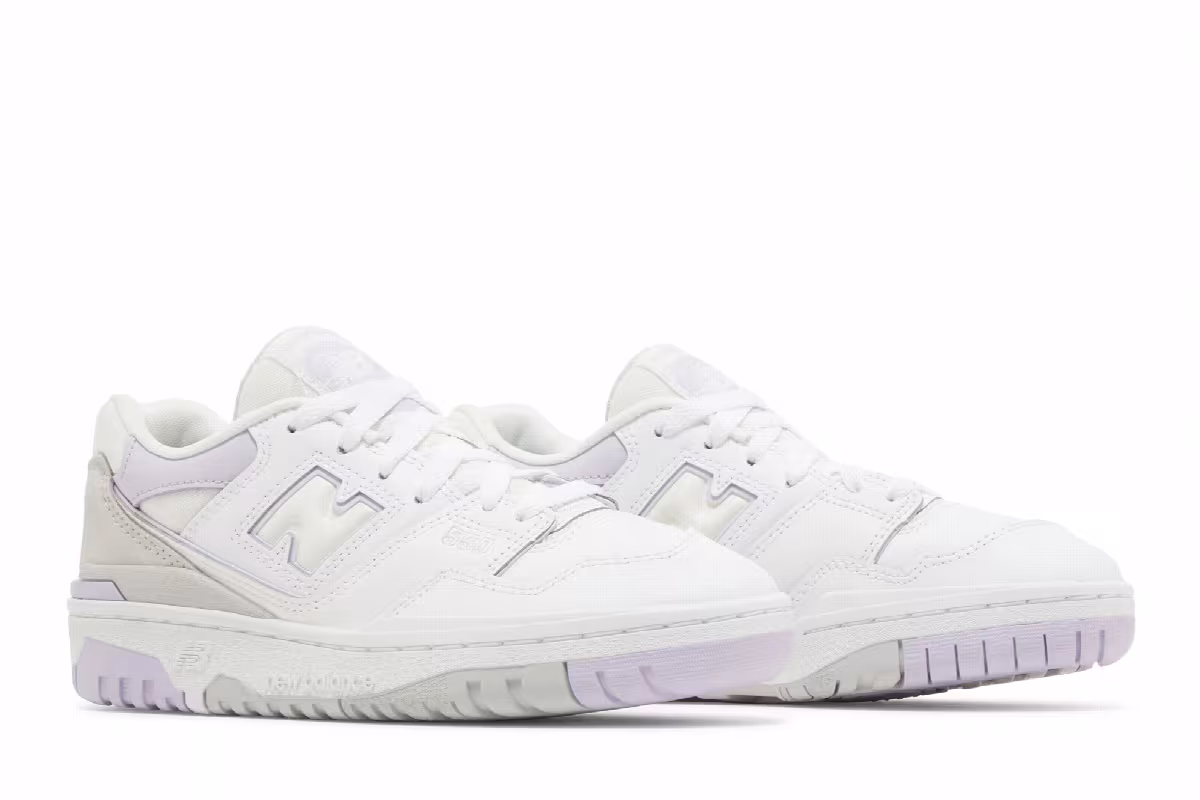 New Balance 550 Big Kid White Thistle, view 9