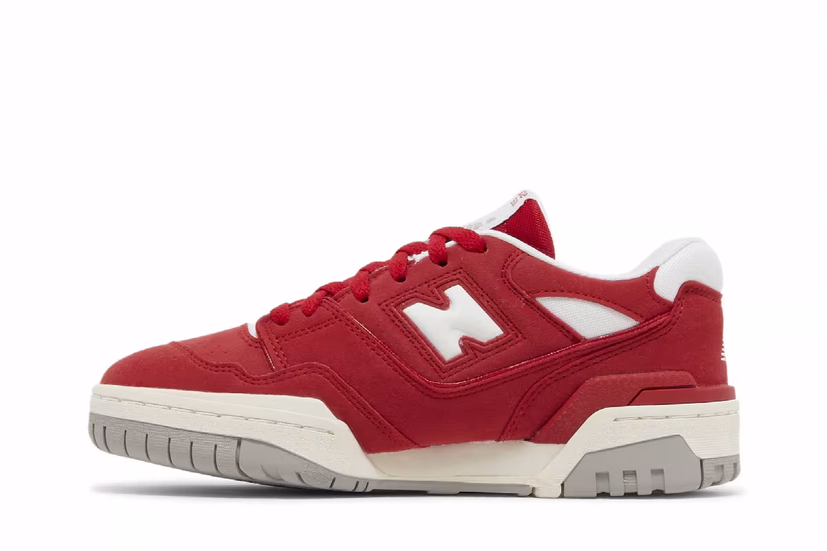 New Balance 550 Big Kid Suede Pack - Team Red, view 4