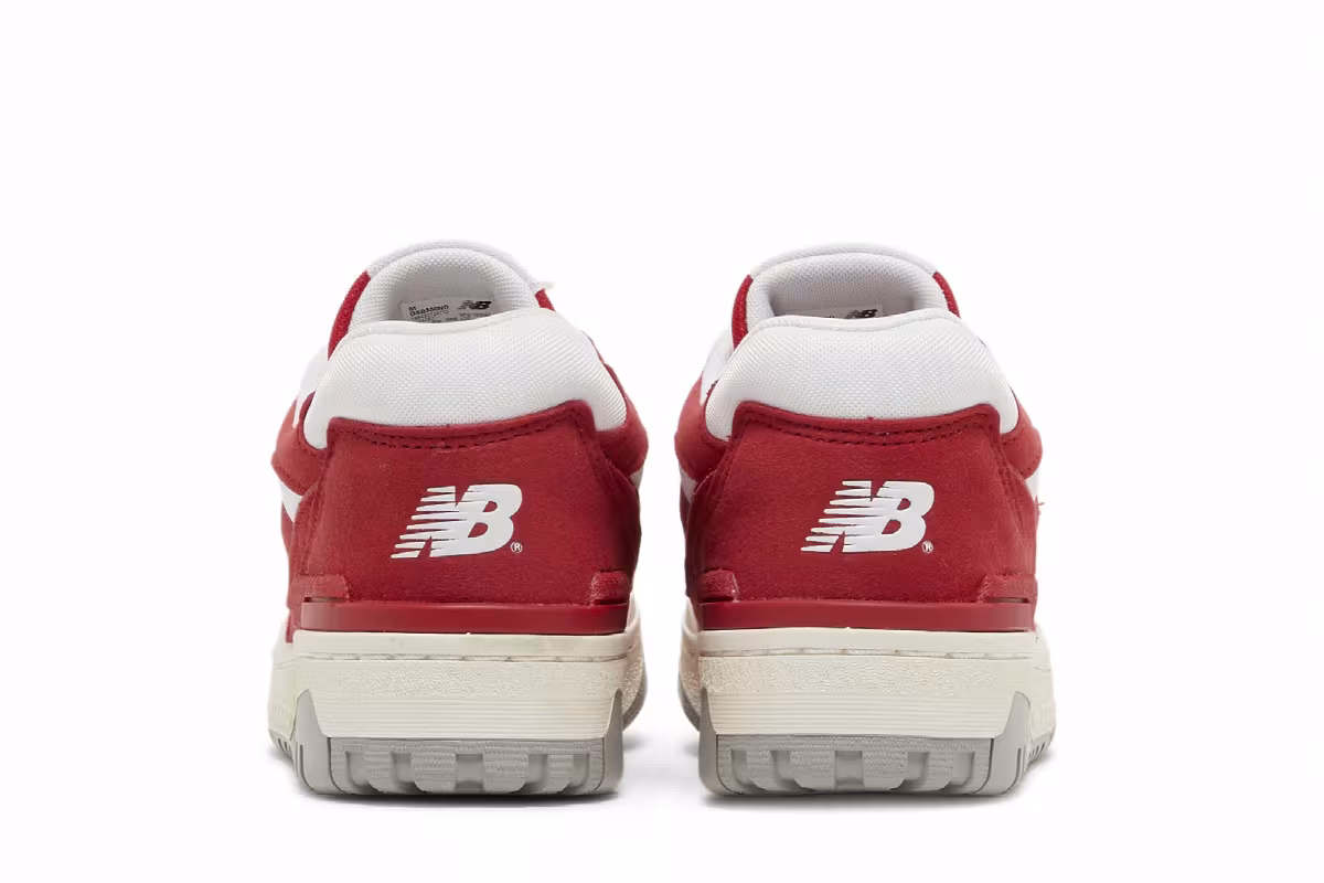 New Balance 550 Big Kid Suede Pack - Team Red, view 7