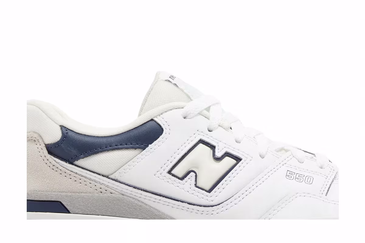 New Balance 550 Big Kid White Winter Fog, view 3