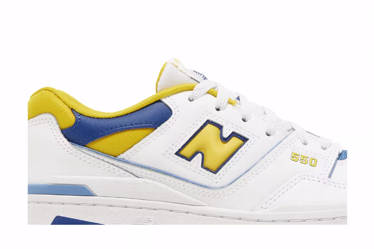 New Balance 550 Big Kid Honeycomb Heritage Blue, view 3