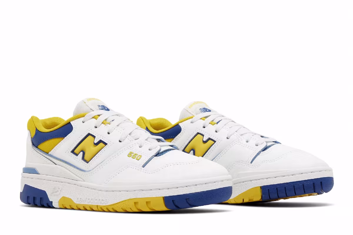 New Balance 550 Big Kid Honeycomb Heritage Blue, view 9