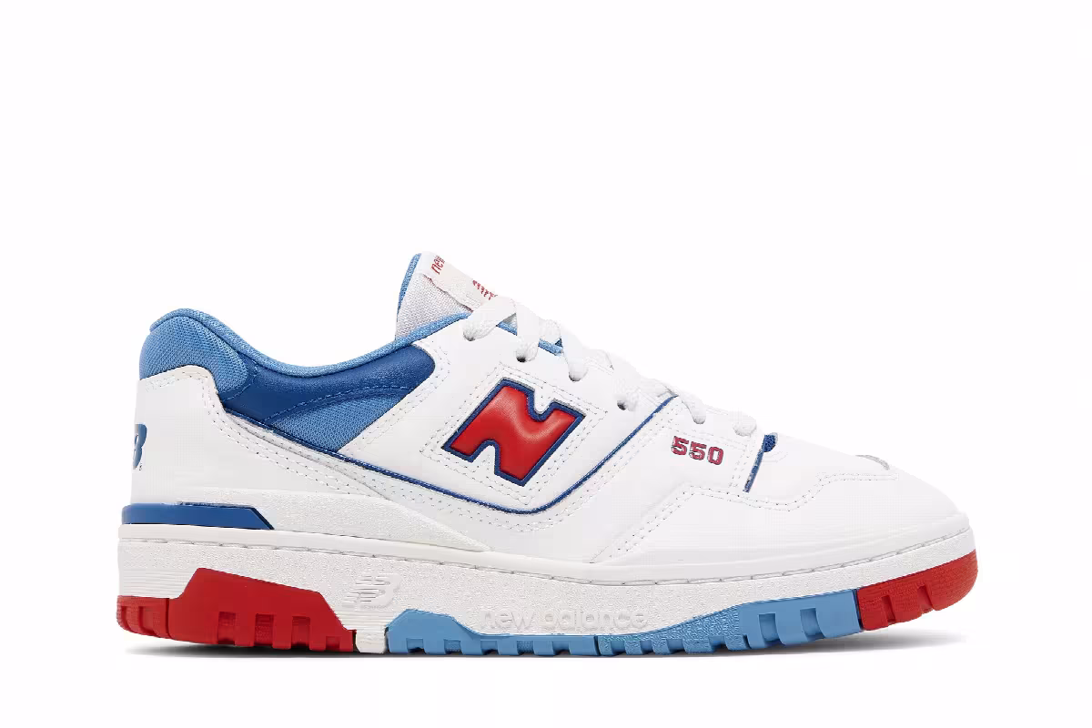 New Balance 550 Big Kid Red Atlantic Blue, view 2