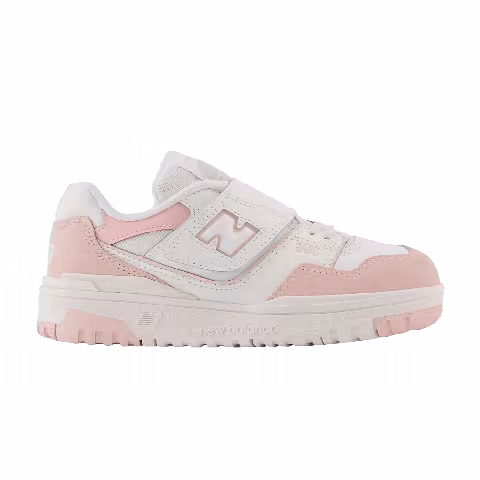 New Balance 550 Bungee Lace Top Strap Little Kid 'White Pink Haze'