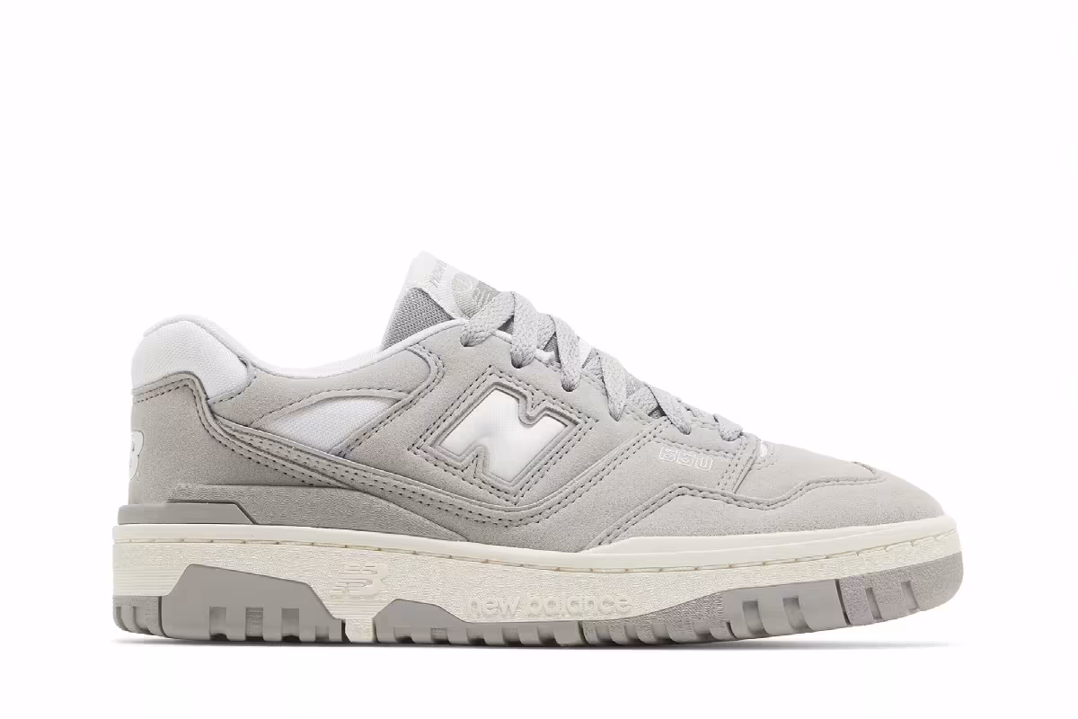 New Balance 550 Big Kid Suede Pack - Concrete, view 2
