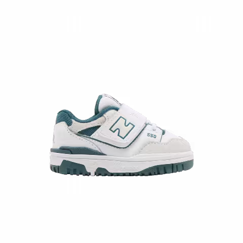 New Balance 550 Bungee Lace Top Strap Toddler 'White Vintage Teal'