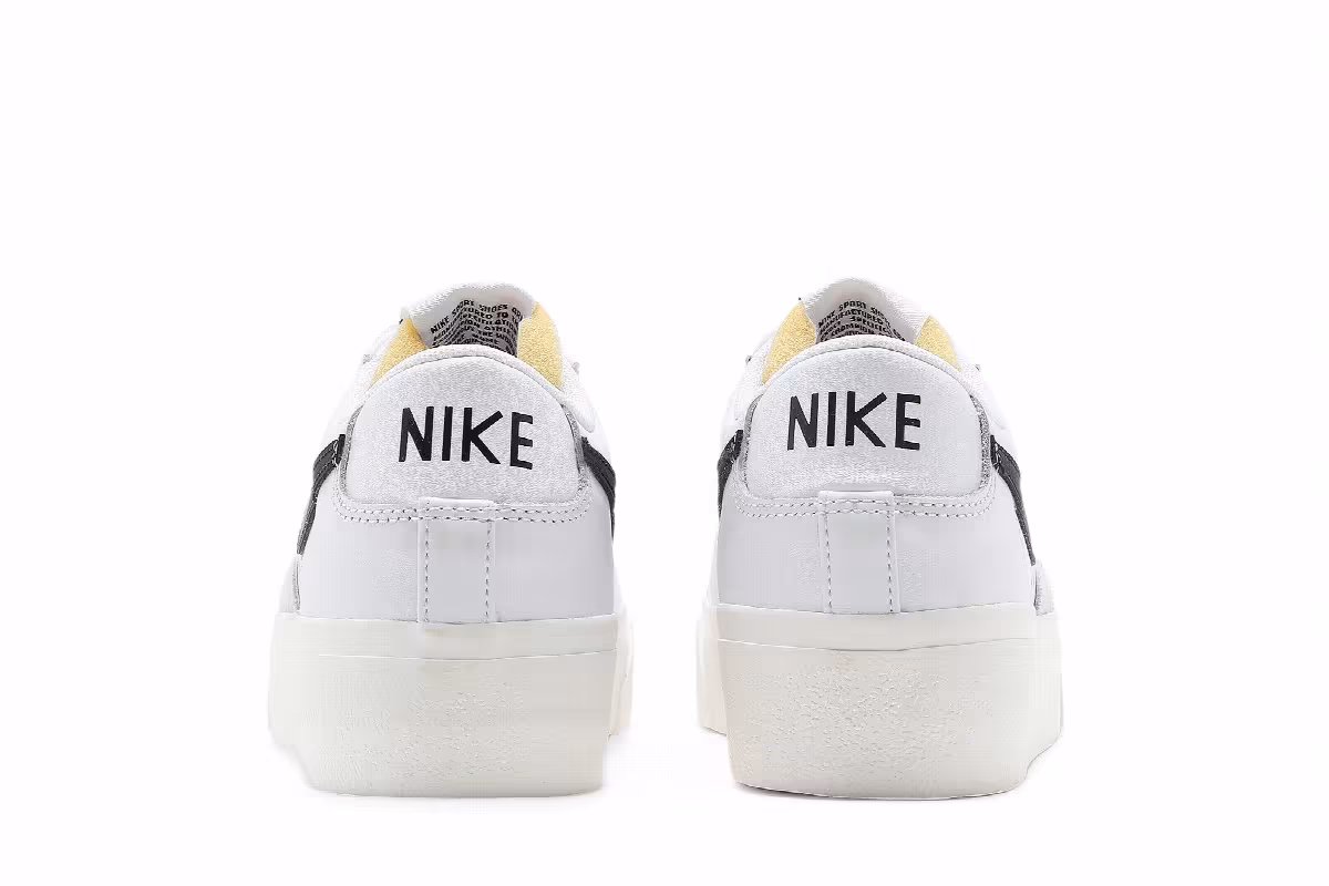 Nike Women's Blazer Low Platform White Black, view 7