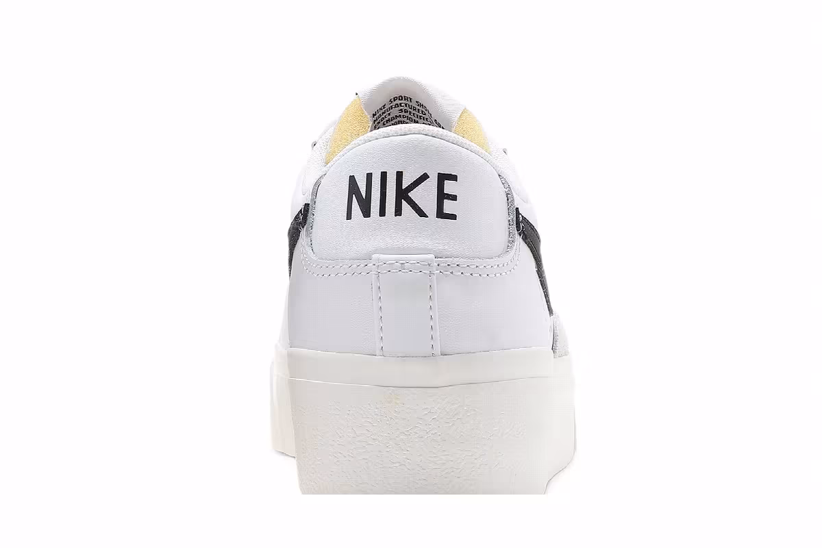 Nike Women's Blazer Low Platform White Black, view 8