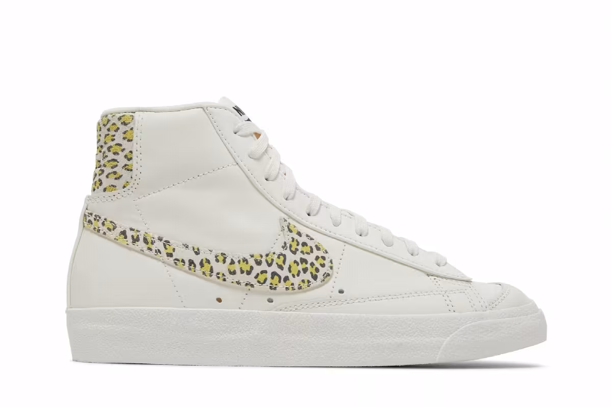 Nike Women's Blazer Mid Lemon Leopard, view 2