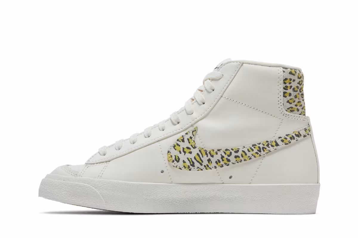Nike Women's Blazer Mid Lemon Leopard, view 4