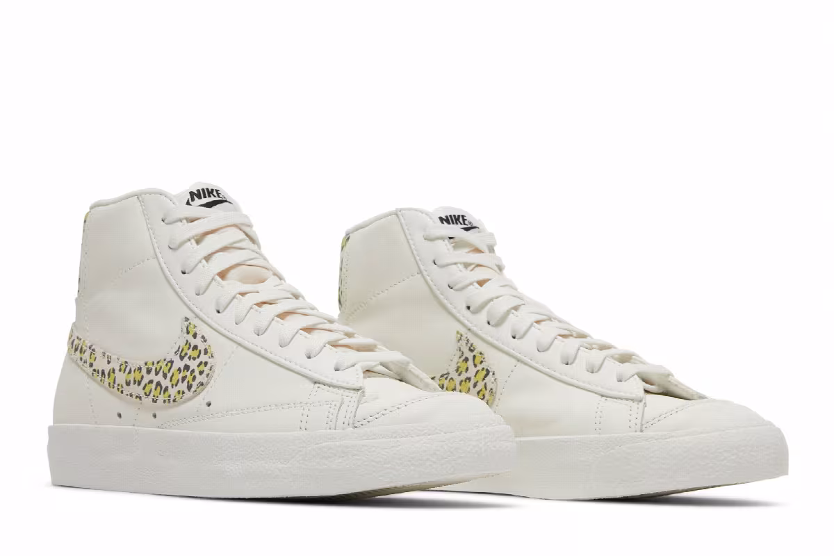 Nike Women's Blazer Mid Lemon Leopard, view 9