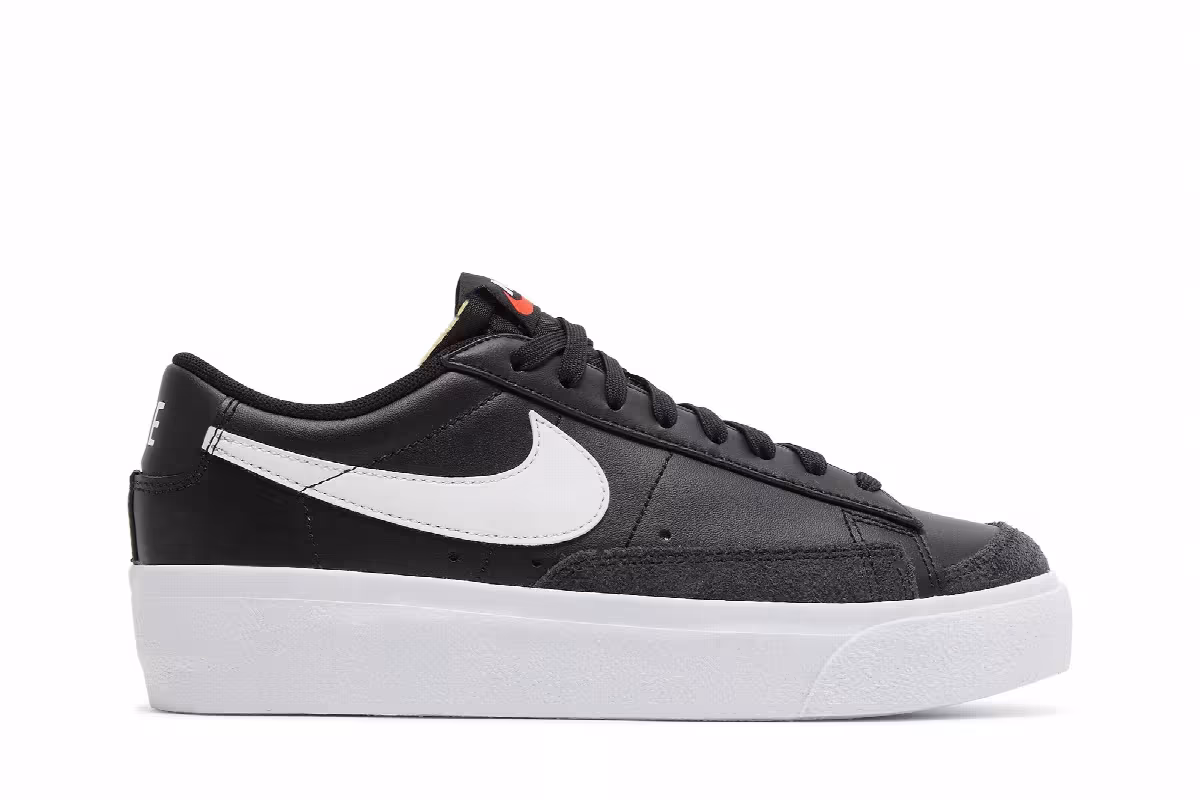 Nike Women's Blazer Low Platform Black White, view 2