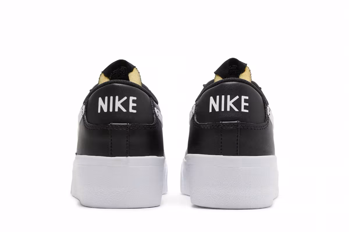 Nike Women's Blazer Low Platform Black White, view 7
