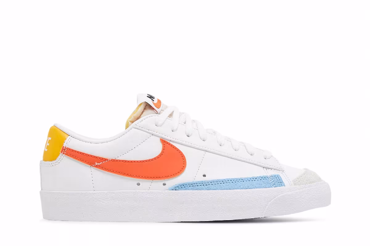 Nike Women's Blazer Low White Orange, view 2