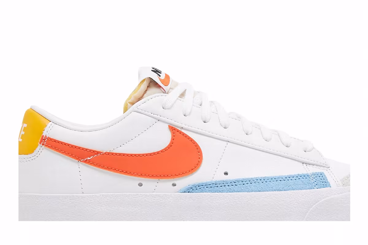 Nike Women's Blazer Low White Orange, view 3