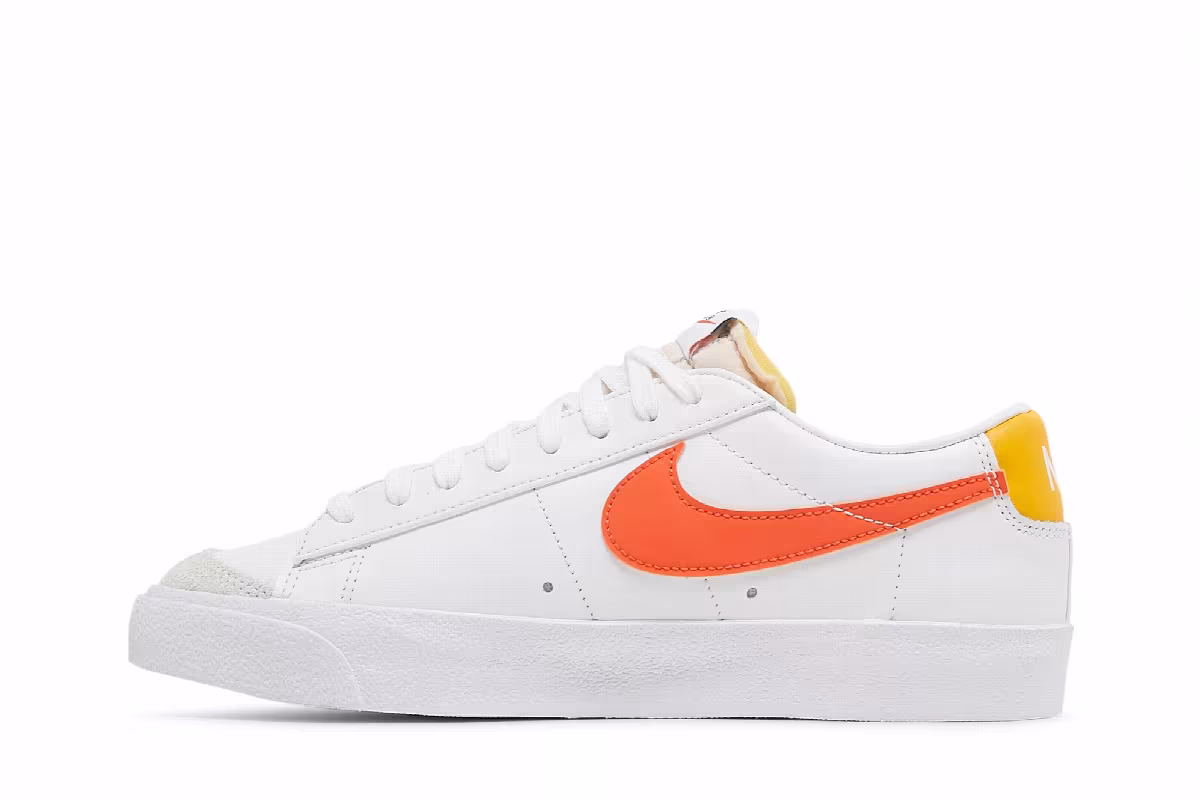 Nike Women's Blazer Low White Orange, view 4