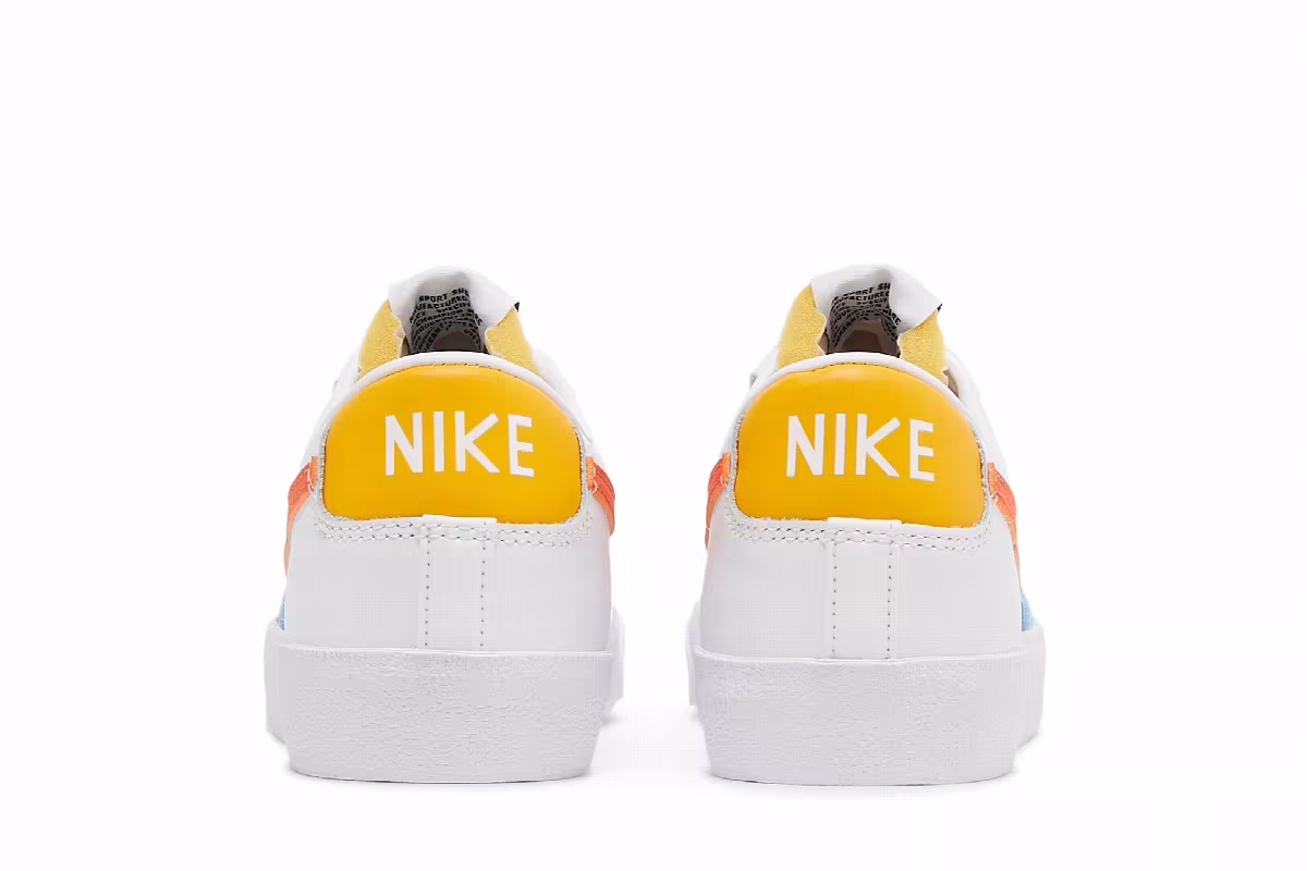 Nike Women's Blazer Low White Orange, view 7