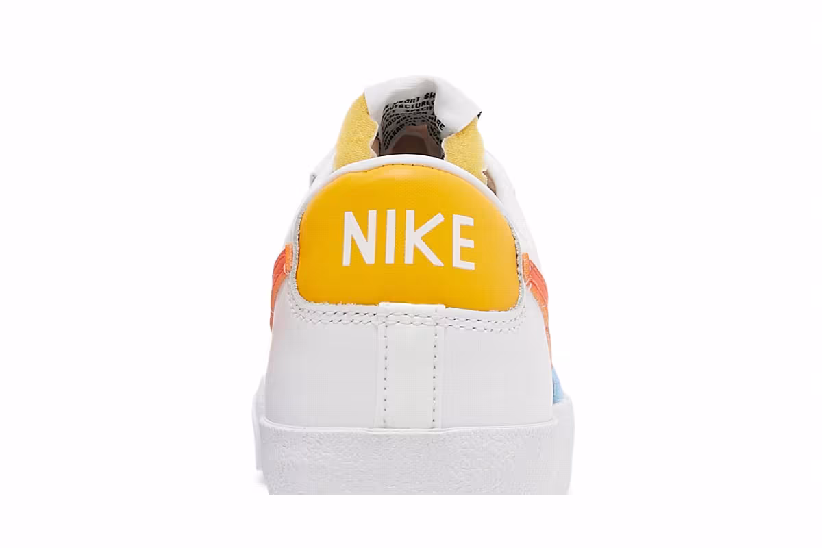 Nike Women's Blazer Low White Orange, view 8