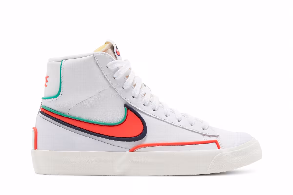 Nike Women's Blazer Mid Infinite White Crimson, view 2