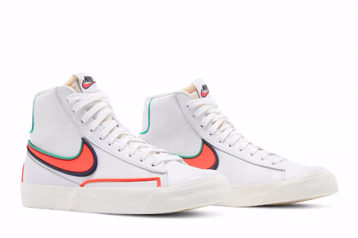 Nike Women's Blazer Mid Infinite White Crimson, view 9