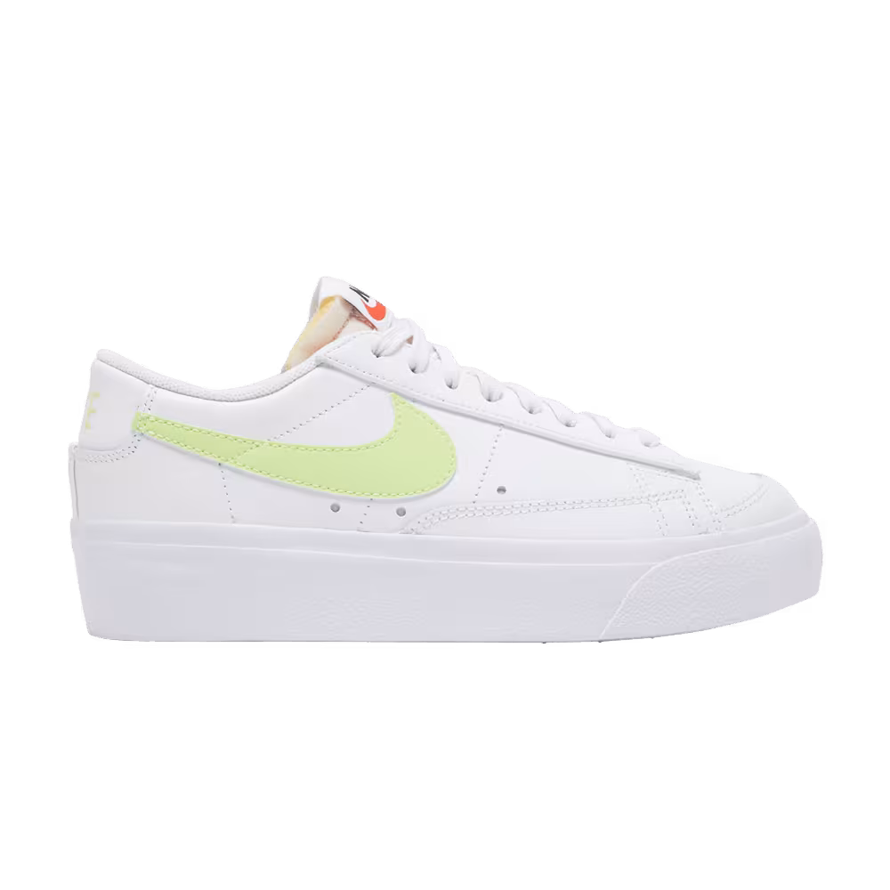 Nike Women's Blazer Low Platform White Light Lemon Twist